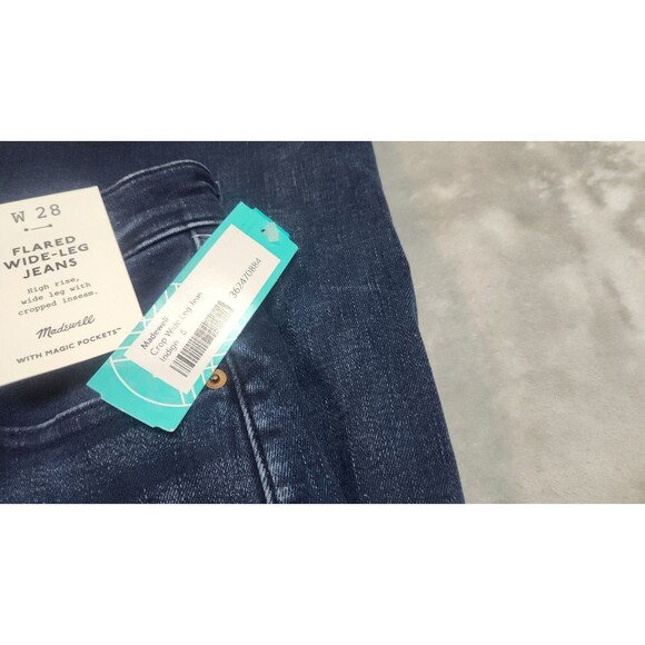 NWT Madewell Size 28 Kingston Wash Flared Wide Leg Jeans - Picture 7 of 12